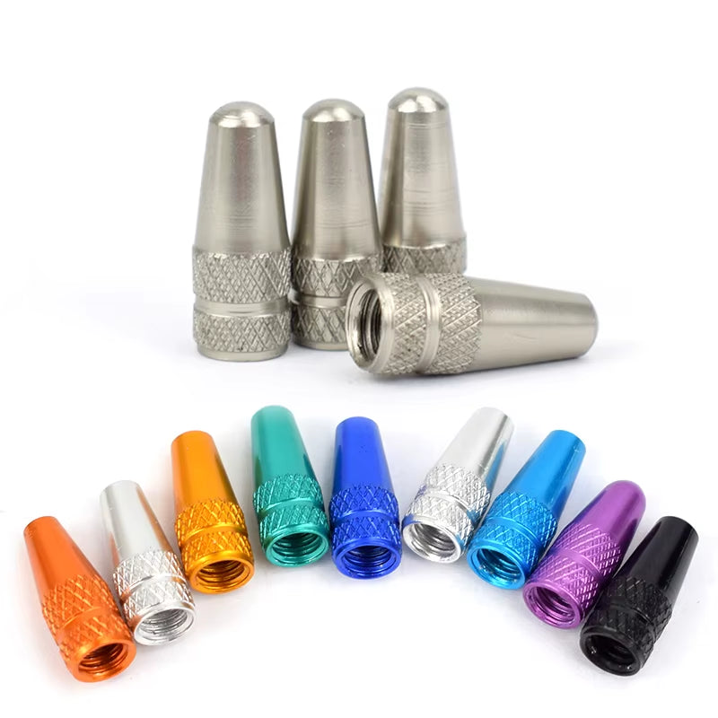 4/8Pcs Aluminum Alloy Bicycle Tire FV Valve Cap MTB Road Bike Covered Protector Road MTB Tyre Dustproof Bike Presta Valve