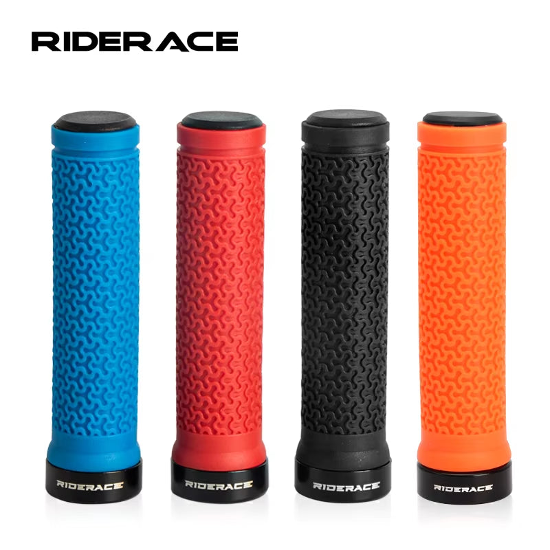 Bicycle Handle Bar Grips MTB Mountain Bike Soft Single-Sided Locking Handlebar Cover Plug Rubber Non-Slip Cycling Accessories