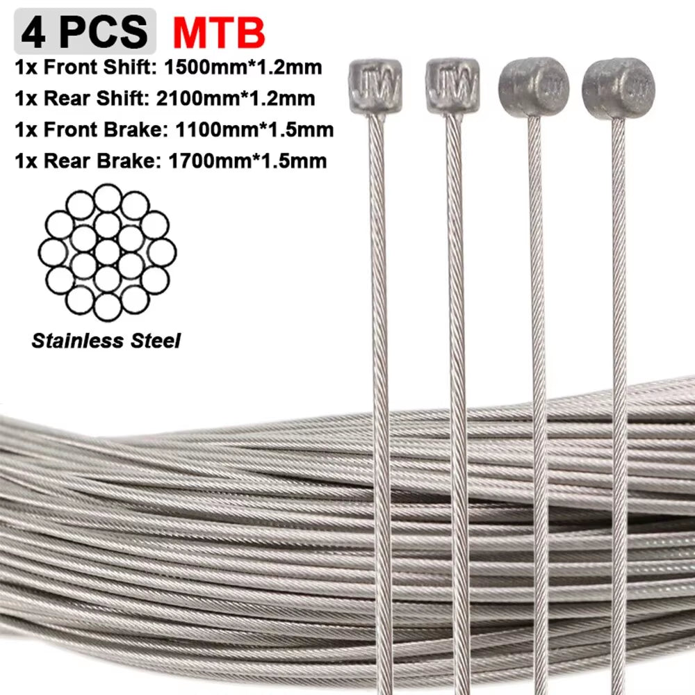 Bike Shifter Brake Cable Stainless Steel Inner Cable MTB Road Bike Front Rear Derailleur Shift Brake Cable Set