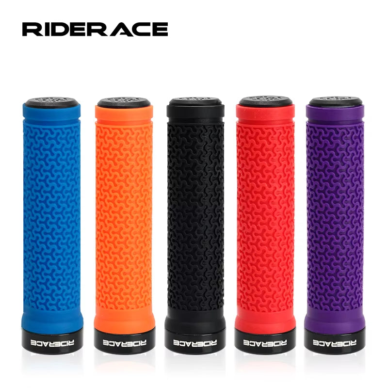 Bicycle Handle Bar Grips MTB Mountain Bike Soft Single-Sided Locking Handlebar Cover Plug Rubber Non-Slip Cycling Accessories