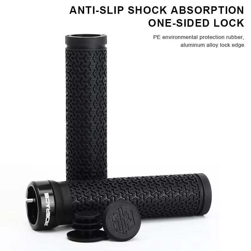 Bicycle Handle Bar Grips MTB Mountain Bike Soft Single-Sided Locking Handlebar Cover Plug Rubber Non-Slip Cycling Accessories