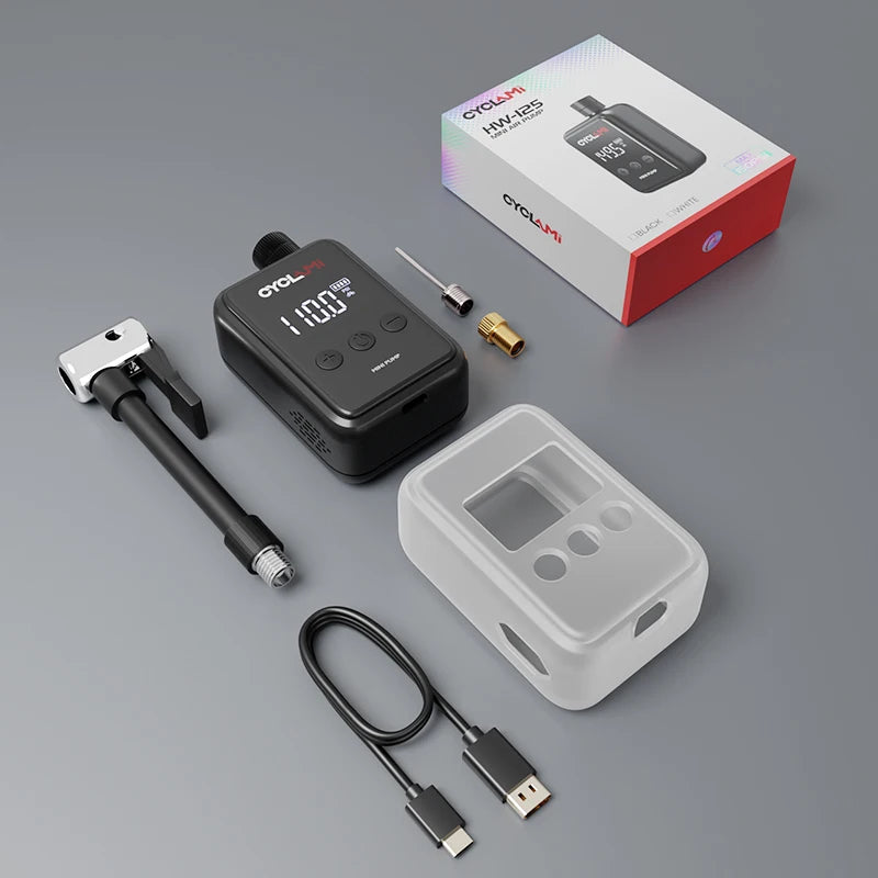 150PSI Portable Pocket Bike Electric Air Pump Schrader Presta Valve MTB MINI Rechargeable Compressor Tire Inflator  HW125