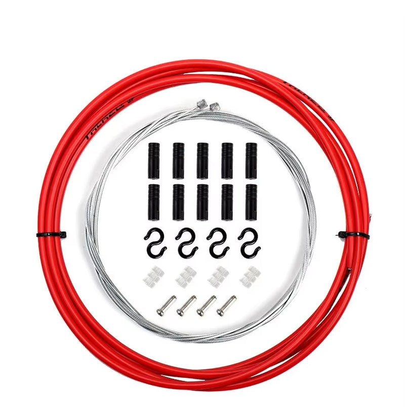 Bicycle Brake Cable Housing Group Set for MTB Mountain Bike Derailleur Shifter Lever Cable with Bike Cable Cap