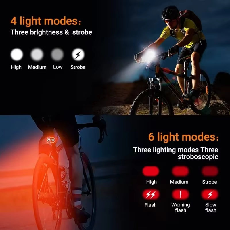 Night Cycling Bicycle Lights, Ultra-Bright Waterproof Multi-Mode Mountain Bike Taillights, Mini Flashlights, Bicycle Accessories
