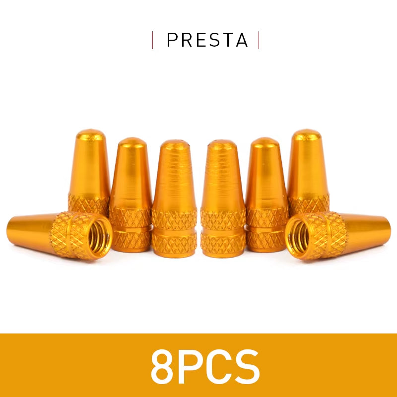 4/8Pcs Aluminum Alloy Bicycle Tire FV Valve Cap MTB Road Bike Covered Protector Road MTB Tyre Dustproof Bike Presta Valve