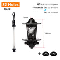 120 Click Hub 6 Bearing MTB Mountain Bike Hub Front Rear 28 32 36 Holes QR Thru-Axle Exchange Disc Brake Bicycle Hubs HG