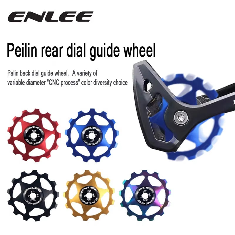 Bike Aluminum Alloy Guide Wheel Pulley Rear Derailleur 11T 13T Guide MTB Ceramic Bearing Jockey Wheel for 4/5/6MM