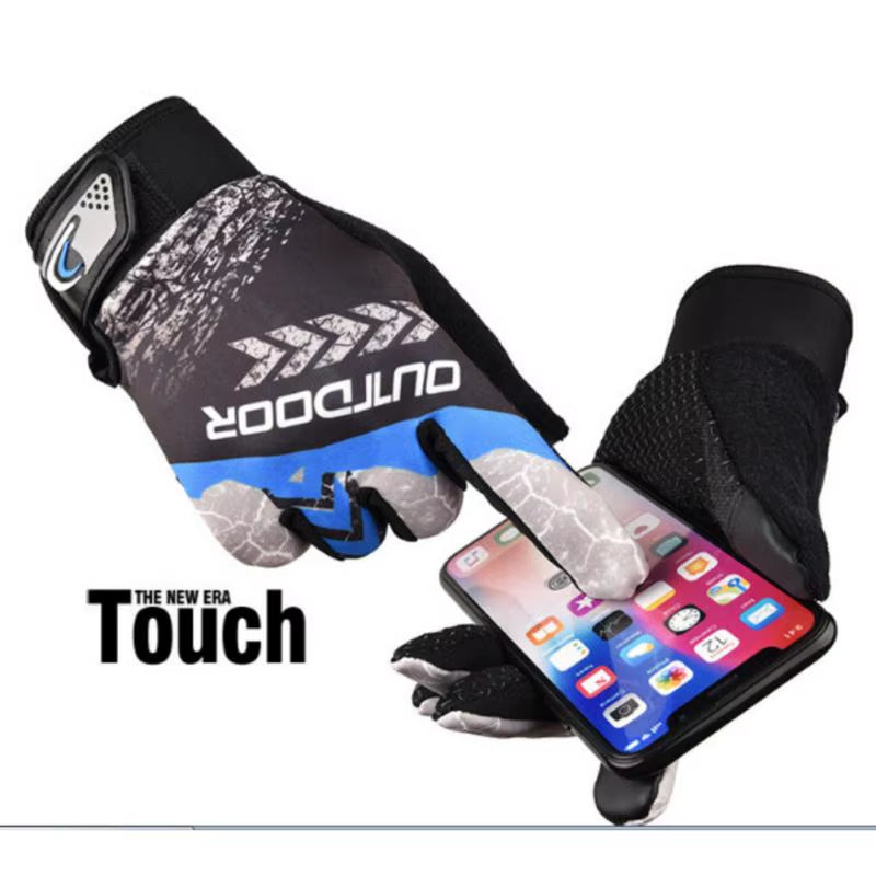 Men Winter Motorcycle Gloves Touch Screen Waterproof Windproof Sports Mitten Warm Fleece Bike Motorcycle Ski Riding Glov