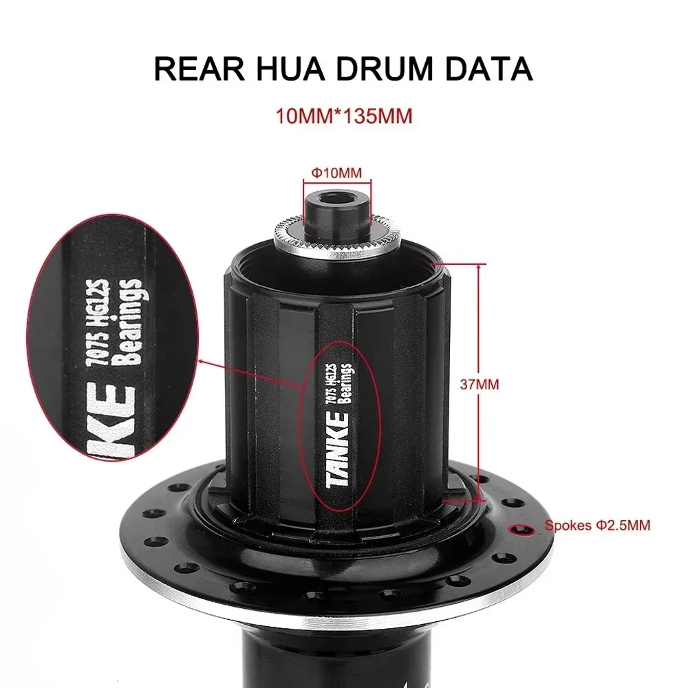 120 Click Hub Bearing MTB Hub Front Rear 32 36 Holes Disc Brake Bicycle Hubs 7 8 9 10 11 12 Speed Quick Release 6 Pawl Hub