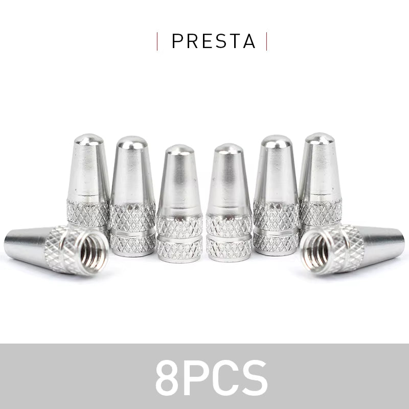 4/8Pcs Aluminum Alloy Bicycle Tire FV Valve Cap MTB Road Bike Covered Protector Road MTB Tyre Dustproof Bike Presta Valve