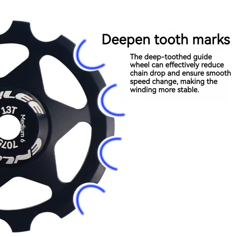 Bike Aluminum Alloy Guide Wheel Pulley Rear Derailleur 11T 13T Guide MTB Ceramic Bearing Jockey Wheel for 4/5/6MM