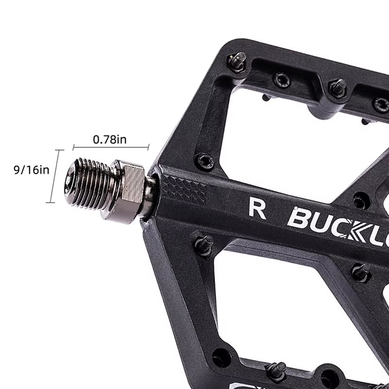 BUCKLOS Nylon Bicycle Pedal Anti-Slip Mountain Bike Pedals Dustprood Waterproof Seal Bearing Pedal Bike Accessories Mtb