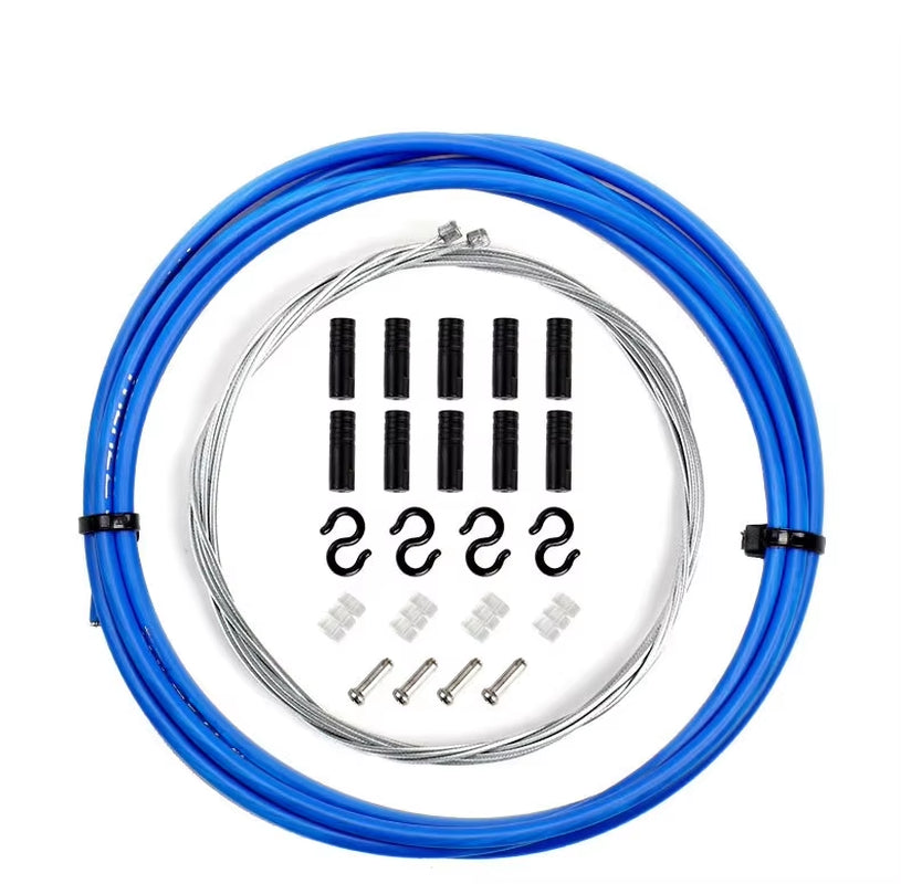 Bicycle Brake Cable Housing Group Set for MTB Mountain Bike Derailleur Shifter Lever Cable with Bike Cable Cap