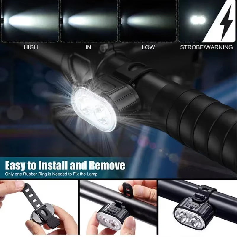 Night Cycling Bicycle Lights, Ultra-Bright Waterproof Multi-Mode Mountain Bike Taillights, Mini Flashlights, Bicycle Accessories