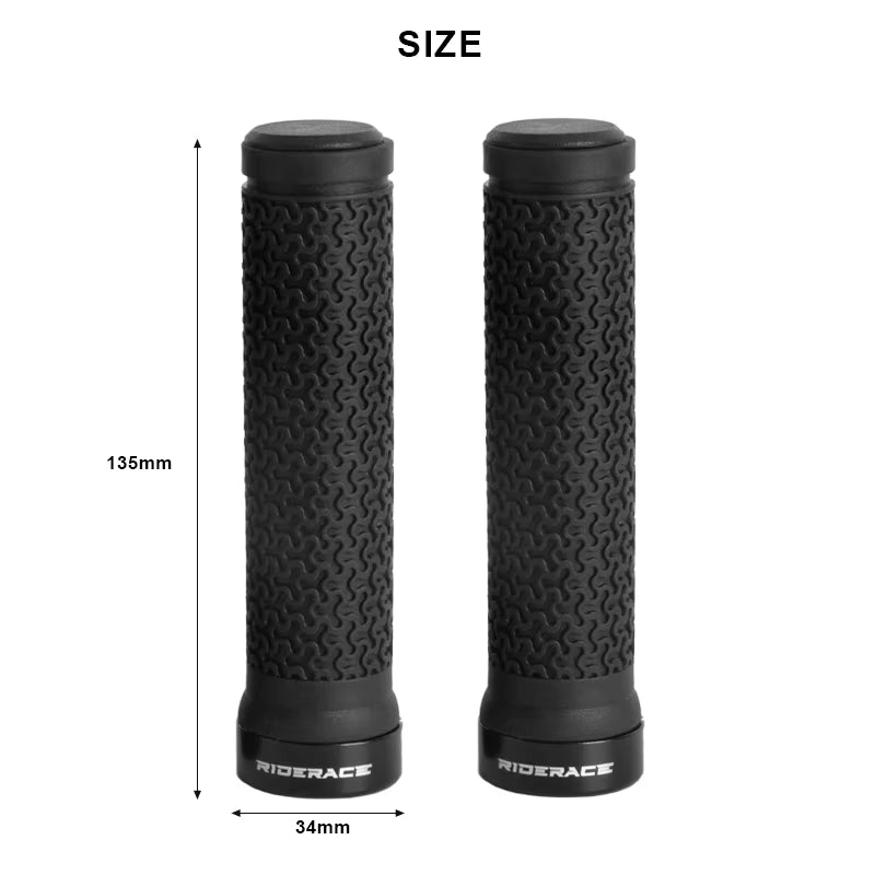 Bicycle Handle Bar Grips MTB Mountain Bike Soft Single-Sided Locking Handlebar Cover Plug Rubber Non-Slip Cycling Accessories