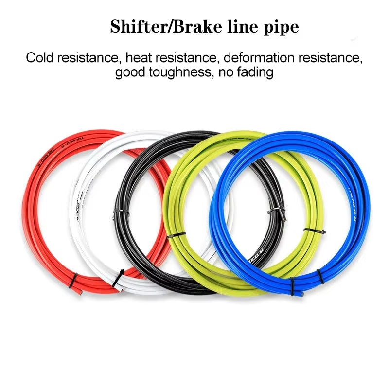 Bicycle Brake Cable Housing Group Set for MTB Mountain Bike Derailleur Shifter Lever Cable with Bike Cable Cap